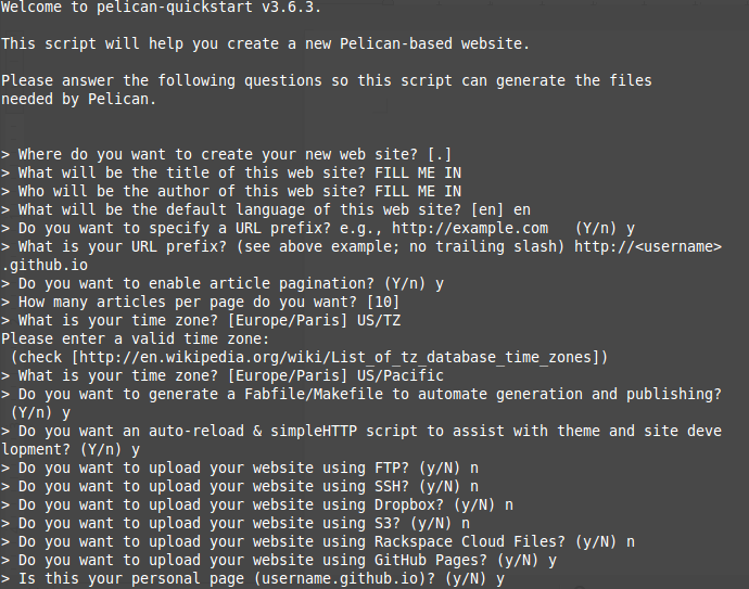 pelican-quickstart
